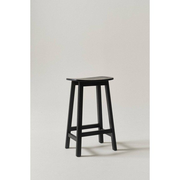 Sedia da bar nera in frassino massiccio (altezza della seduta 65 cm) Selene – Jotex-image-1