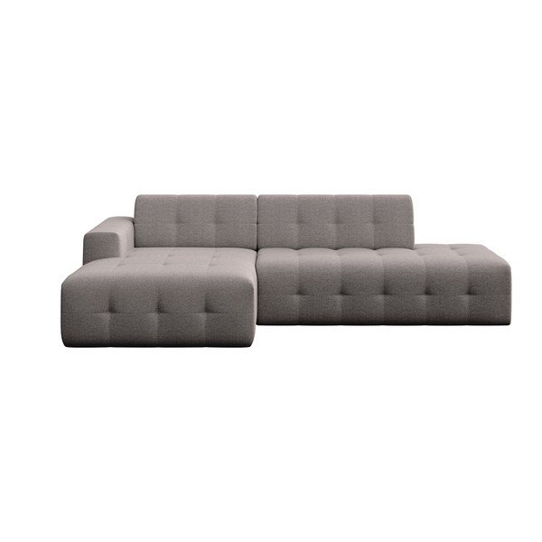 Divano angolare grigio (con penisola a sinistra e chaise lounge) Tuil – Rodier