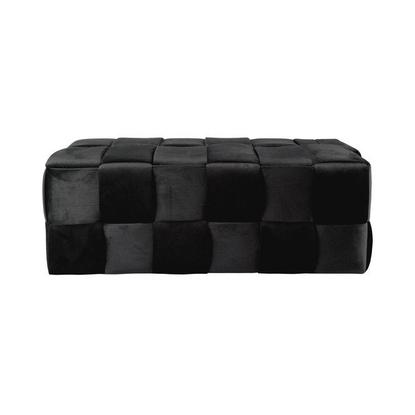 Sgabello in velluto nero Weaved - Leitmotiv-image-2