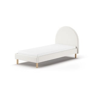 Letto singolo imbottito bianco con griglia 90x200 cm MOON - Vipack