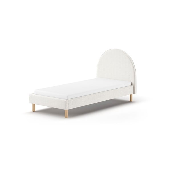 Letto singolo imbottito bianco con griglia 90x200 cm MOON - Vipack