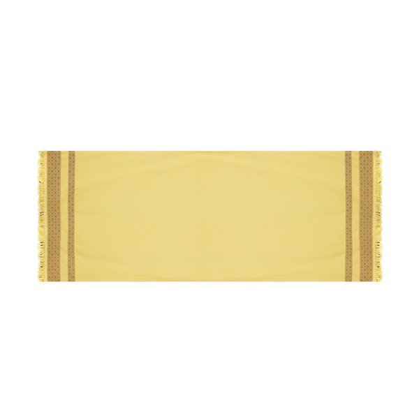 Asciugamano in cotone giallo/marrone 150x75 cm Twins - Foutastic-image-2