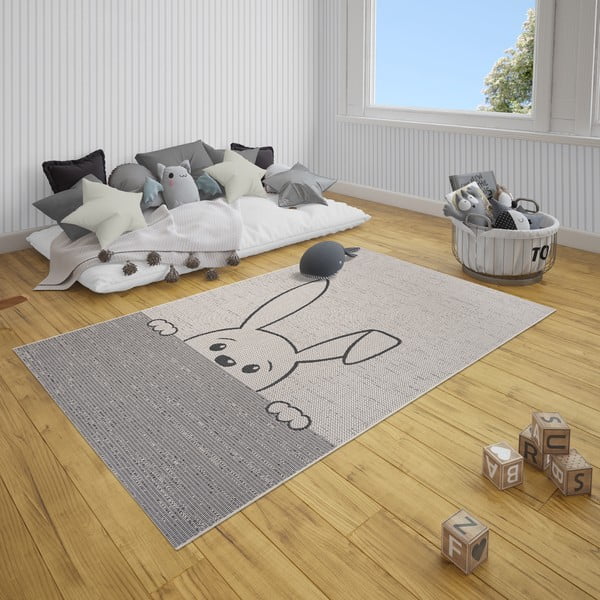 Tappeto per bambini Bunny color crema, 80 x 150 cm - Ragami-image-1
