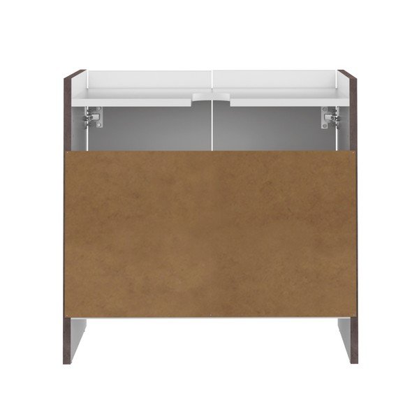 Mobile da bagno bianco con corpo grigio Biarritz, altezza 59,2 cm - TemaHome-image-3