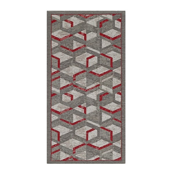 Runner grigio e rosso , 55 x 280 cm Hypnotik - Floorita