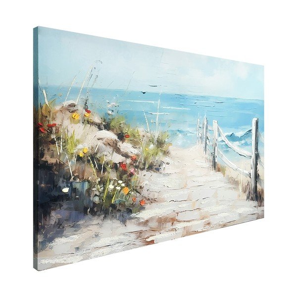 Obraz s ručně malovanými prvky 100x70 cm Sunny Beach – Styler-image-3