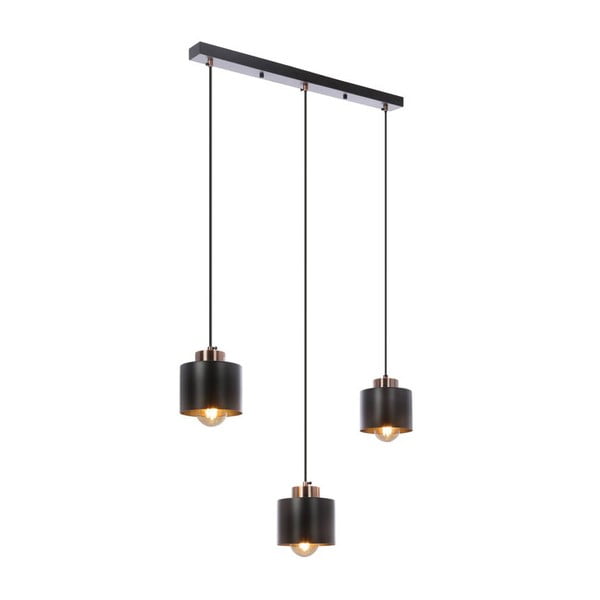 Lampada a sospensione in metallo nero 12x64 cm Olena - Candellux Lighting