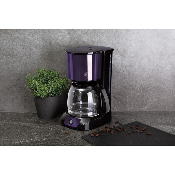 Macchina da caffè con filtro viola Purple Metallic Line - BerlingerHaus-image-1