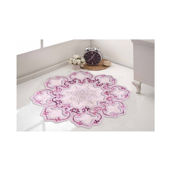 Tappeto rosa Camina Feo, ⌀ 80 cm Pembe - Vitaus-image-1