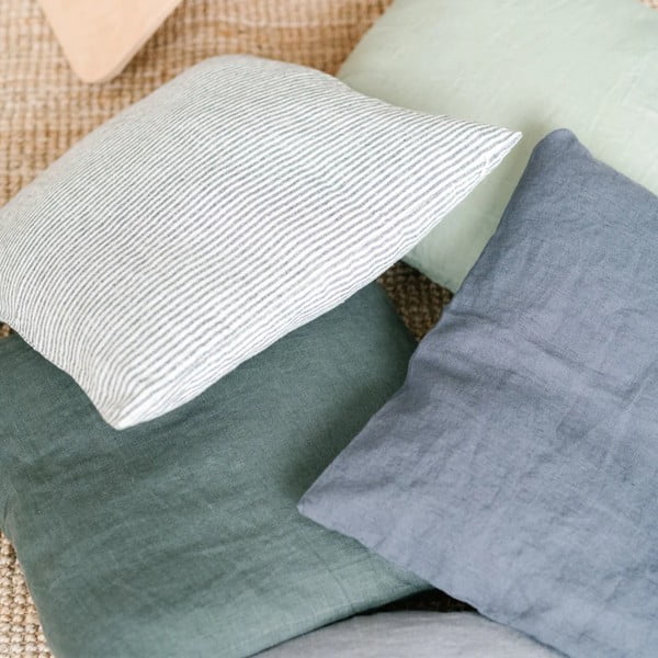 Federa di lino 70x90 cm Thin Black Stripes - Linen Tales-image-3