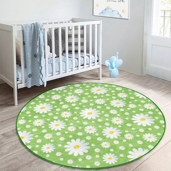 Tappeto verde per bambini ø 120 cm Comfort - Mila Home-image-3