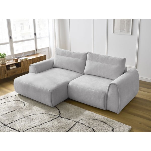 Divano angolare in grigio chiaro Aden – Bobochic Paris-image-1