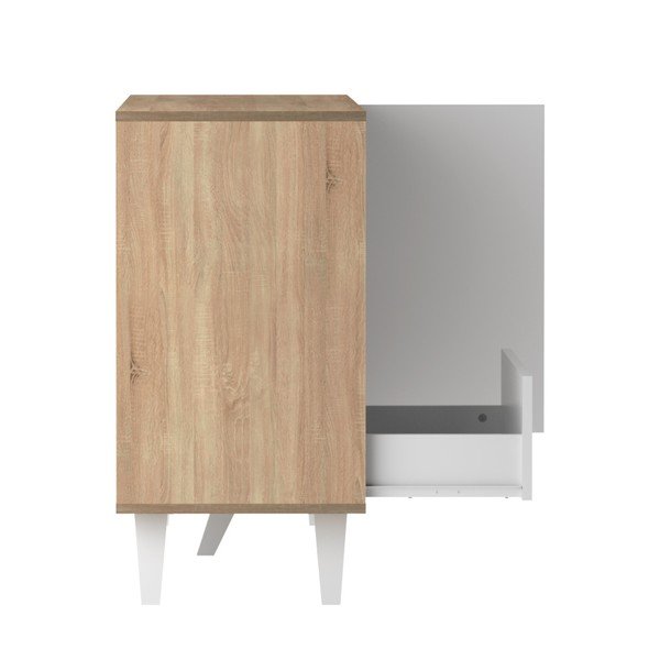 Cassettiera bianca con corpo marrone chiaro Prism - TemaHome-image-4
