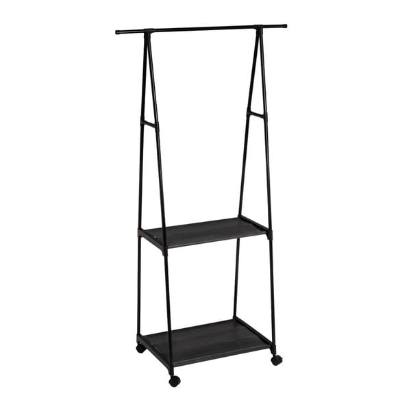 Stand appendiabiti nero in metallo su ruote 84x43x156 cm – Casa Selección