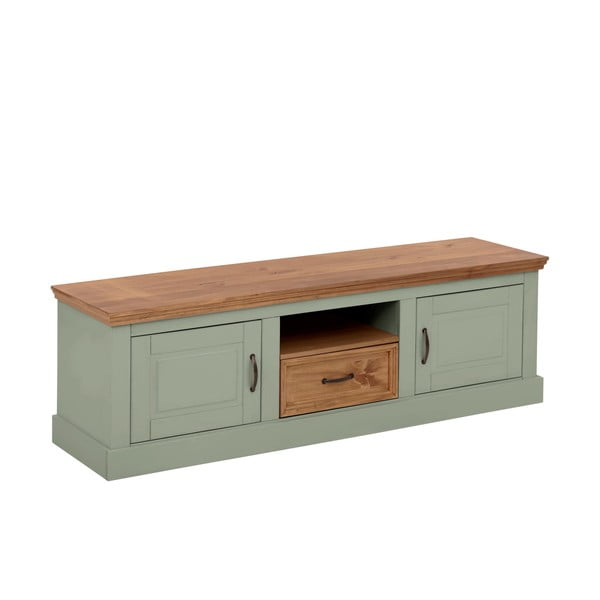 Mobile TV verde chiaro in legno di pino 160x50 cm Selma - Støraa-image-2