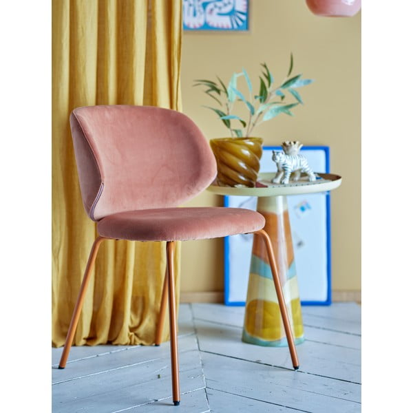 Set di sedie da pranzo in velluto arancione 2 pz Ponte - Bloomingville-image-1