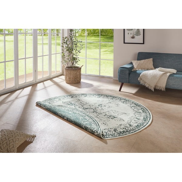 Tappeto da esterno verde e crema , ø 200 cm Borbon - NORTHRUGS-image-1