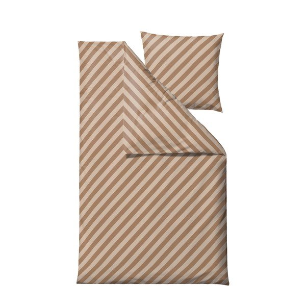 Biancheria da letto matrimoniale in cotone organico sateen arancione , 200 x 220 Diagonal - Södahl