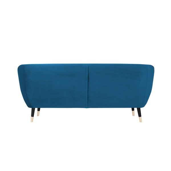 Divano blu con gambe nere Benito, 188 cm - Mazzini Sofas-image-4