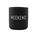 Tazza in porcellana nera 300 ml Weekend - Design Letters