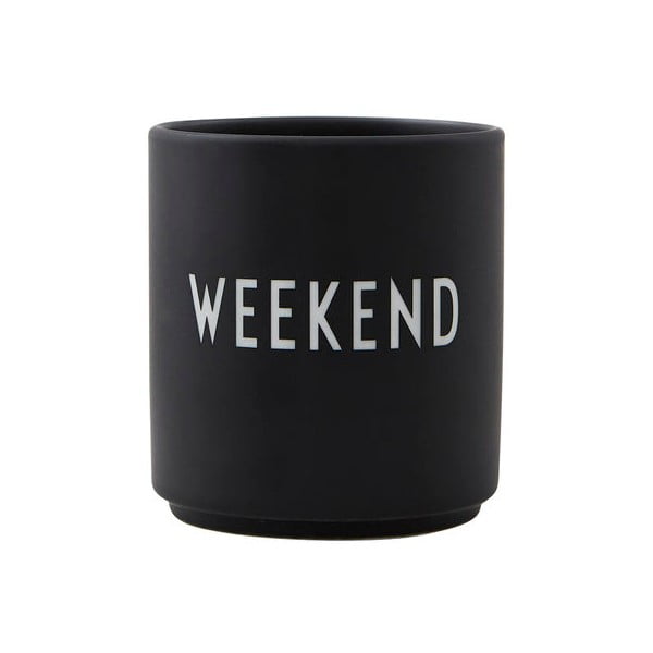 Tazza in porcellana nera 300 ml Weekend - Design Letters