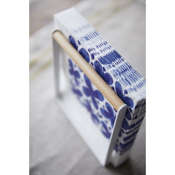 Portatovaglioli bianco con legno di faggio Yamazaki Tosca Tower - YAMAZAKI-image-2