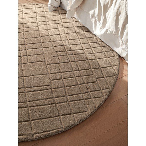 Tappeto rotondo marrone in lana ø 160 cm Kenso – Villeroy&Boch-image-2