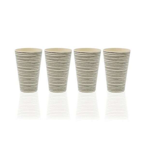 Set di 4 tazze in bambù Linee - Versa