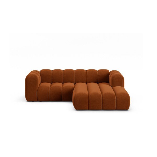 Divano angolare arancione ad angolo destro Lupine - Micadoni Home