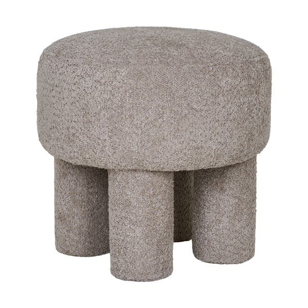 Sgabello grigio chiaro in tessuto bouclé Perth - House Nordic