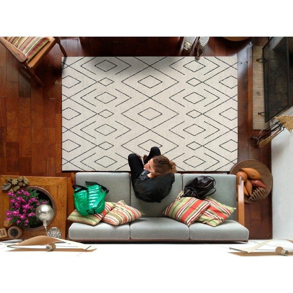 Tappeto beige Akka Triangle, 160 x 230 cm - Universal-image-1
