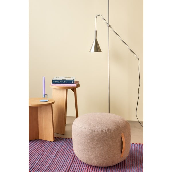 Pouf Zerio marrone chiaro, ø 50 cm Mochi - Hübsch-image-1
