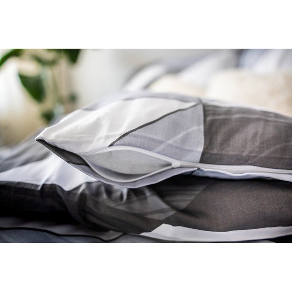 Biancheria da letto in cotone sateen grigio Kevin, 140 x 200 cm Ema - Cotton House-image-4