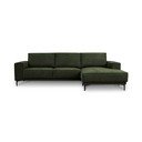 Divano angolare verde (con penisola a destra/con chaise lounge) con rivestimento in ciniglia Copenhagen – Scandic