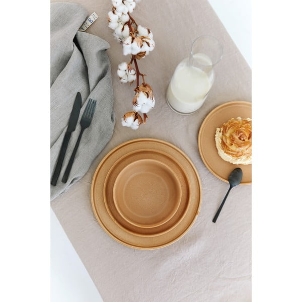 Set di piatti color salmone in gres 18 pz Malia - Bonami Selection-image-3