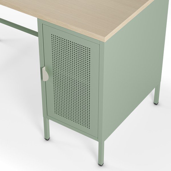 Scrivania con piano effetto rovere 60x120 cm Sayla – Marckeric-image-2