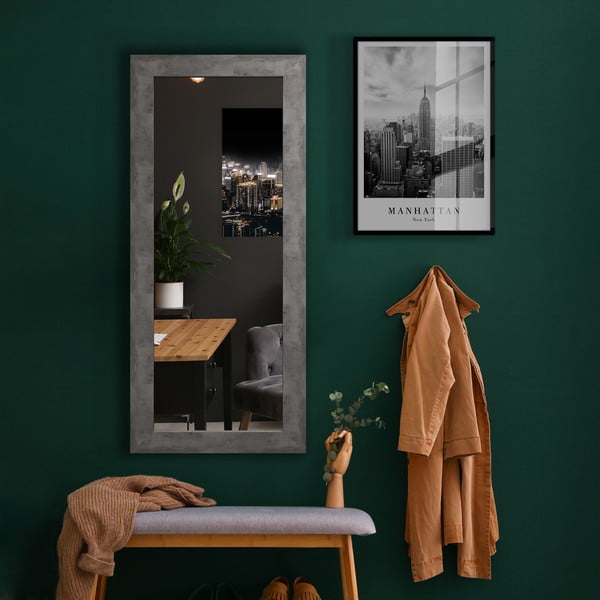 Specchio da parete con cornice grigia, 60 x 148 cm Jyvaskyla - Styler-image-1