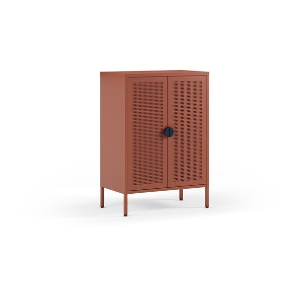Armadietto color terracotta in metallo 70x100x40 cm Sayla – Marckeric