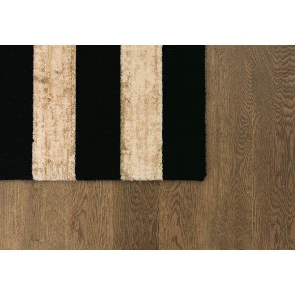 Tappeto nero/beige in lana 170x240 cm Agnus Art Deco II – Agnella-image-3