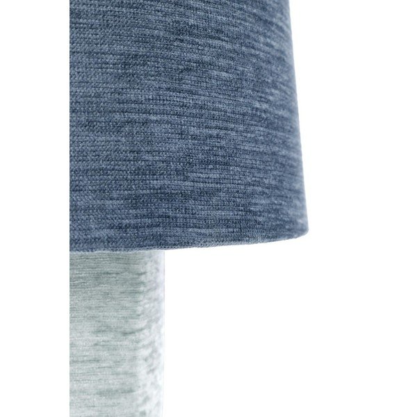 Lampada da tavolo blu in metallo con paralume in tessuto (altezza totale 50 cm) Demra – Bizzotto-image-3