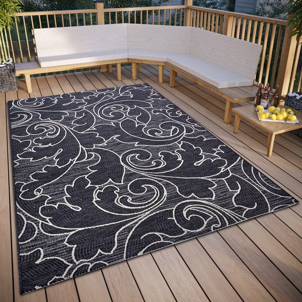 Tappeto nero per esterni 194x290 cm Elina Black - Hanse Home-image-1