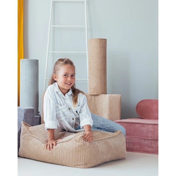 Cuscino per divano da bambini color menta con rivestimento in velluto a coste Roll – Wigiwama-image-1