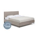Letto matrimoniale imbottito grigio tortora con materasso incluso/con rete inclusa 160x200 cm Noira Slim – Bonami Selection
