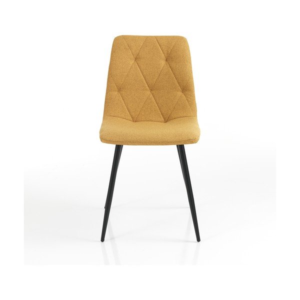 Sedie da pranzo in set giallo ocra 2 pz Mesh – Tomasucci-image-4