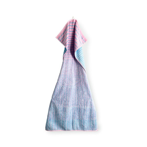 Asciugamano tipo terry blu/rosa in misto bambù 70x140 cm Nuance – JUNA-image-4