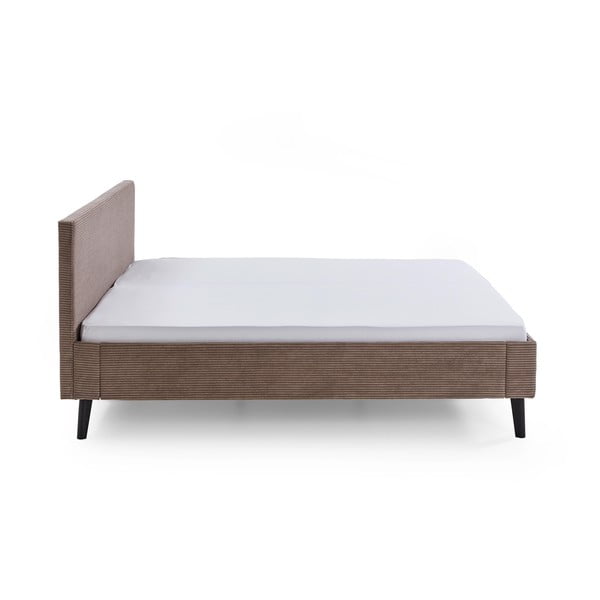 Letto matrimoniale imbottito marrone rete non inclusa 180x200 cm Avola – Meise Möbel-image-3