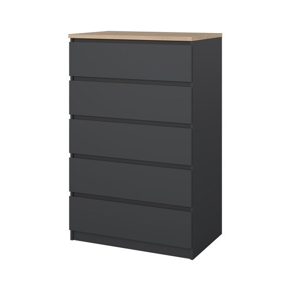 Credenza grigio scuro 77x121x50 cm Naia – Tvilum