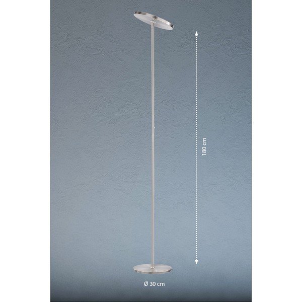 Lampada da terra argentata a LED (altezza 180 cm) Fabi - Fischer & Honsel-image-1