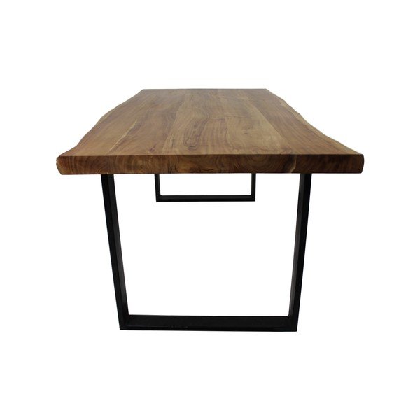Tavolo da pranzo con piano in legno di acacia non trattato SoHo, 100 x 220 cm - HSM collection-image-1