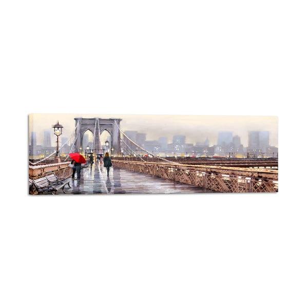 Tela Acquerello , 45 x 140 cm New York Bridge - Styler